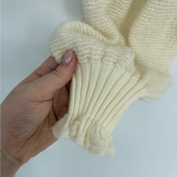 Free People Elderflower Pullover Sweater in Off White - Picture 4 of 10